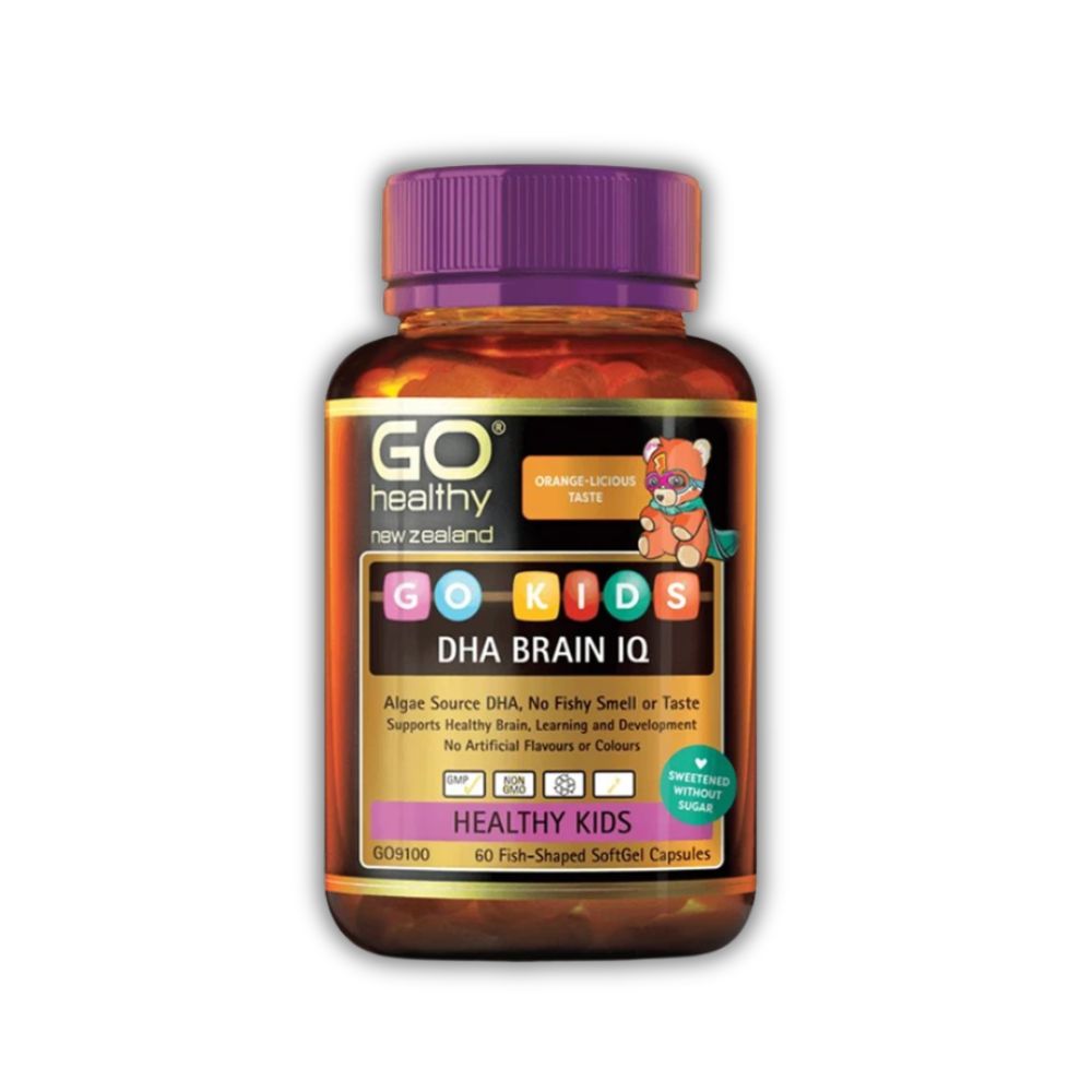 Viên Uống DHA Brain IQ Go Healthy Hỗ Trợ Phát Triển Não Bộ & Thị Giác (Hộp 60 Viên)