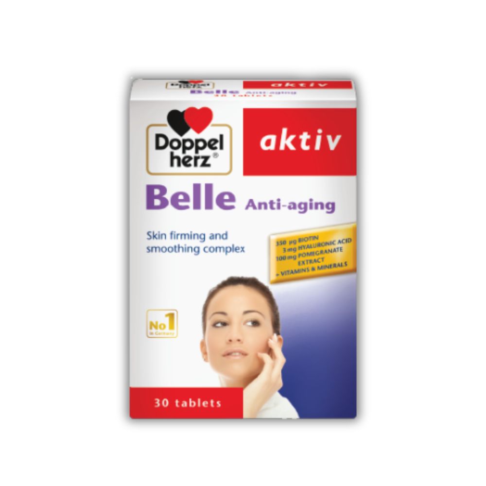 Viên Uống Belle Anti-Aging Doppelherz Hỗ Trợ Ngăn Ngừa Lão Hóa Da (Hộp 30 Viên)
