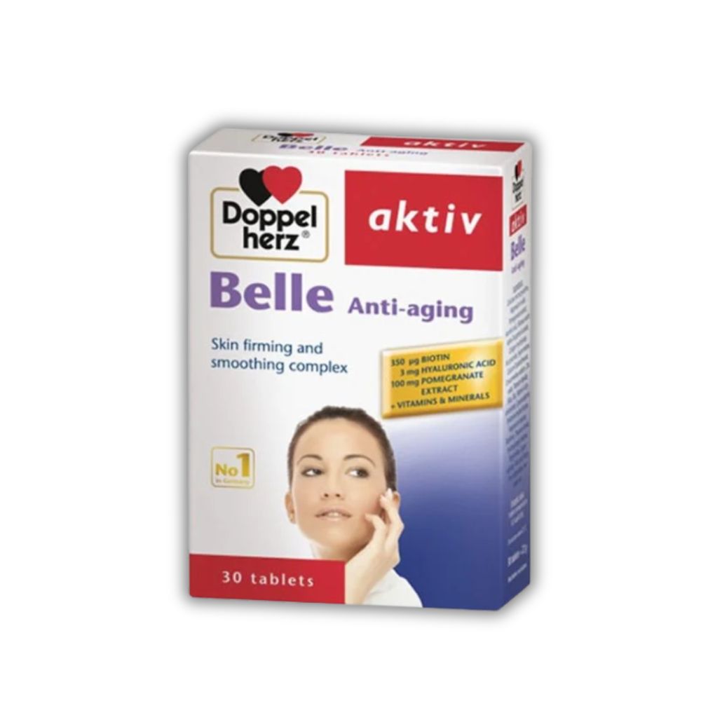 Viên Uống Belle Anti-Aging Doppelherz Hỗ Trợ Ngăn Ngừa Lão Hóa Da (Hộp 30 Viên)