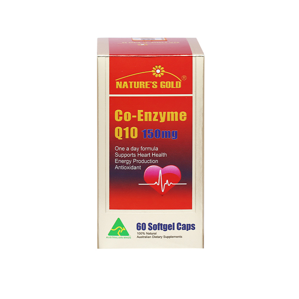 Viên uống Coenzyme Q10 150mg Nature’s Gold Hỗ trợ Tim mạch (Hộp 60 Viên)