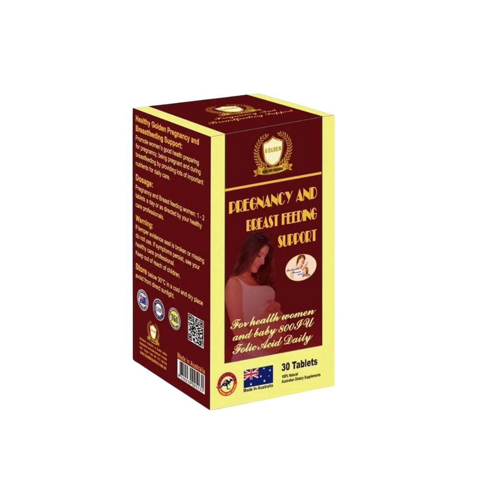 Viên Uống Pregnancy and Breast Feeding Support Hỗ Trợ Bổ Sung Vitamin Cho Bà Bầu (Hộp 100 Viên)