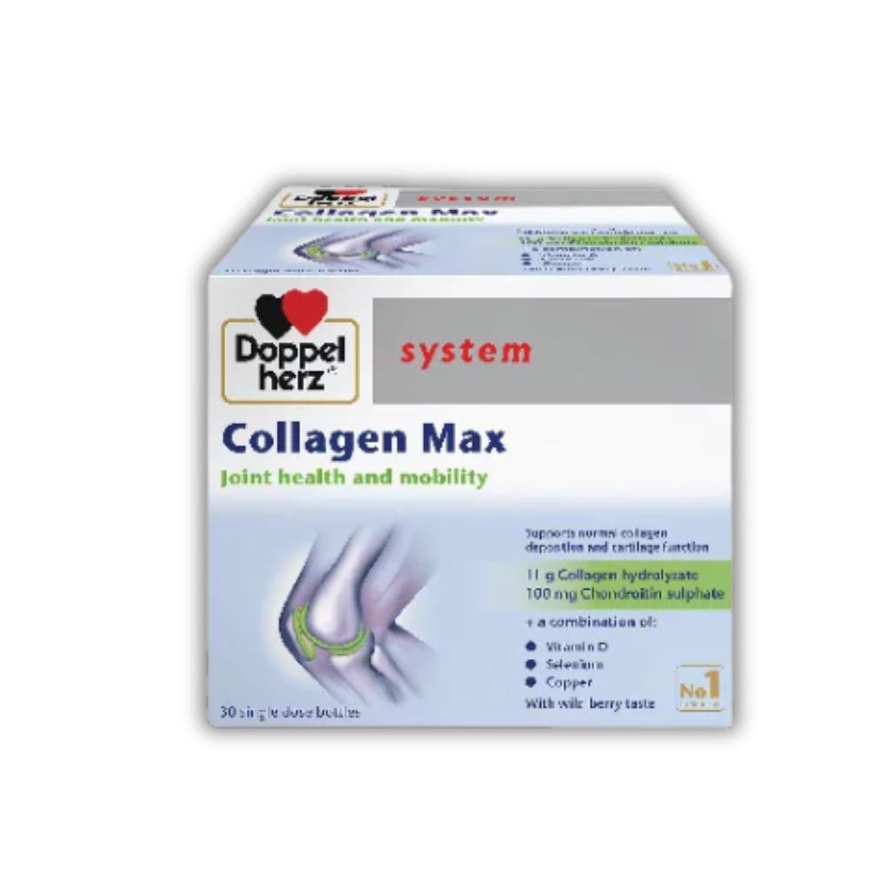 Dung Dịch Uống Collagen Max Doppelherz Bổ Khớp (Hộp 30 Chai)