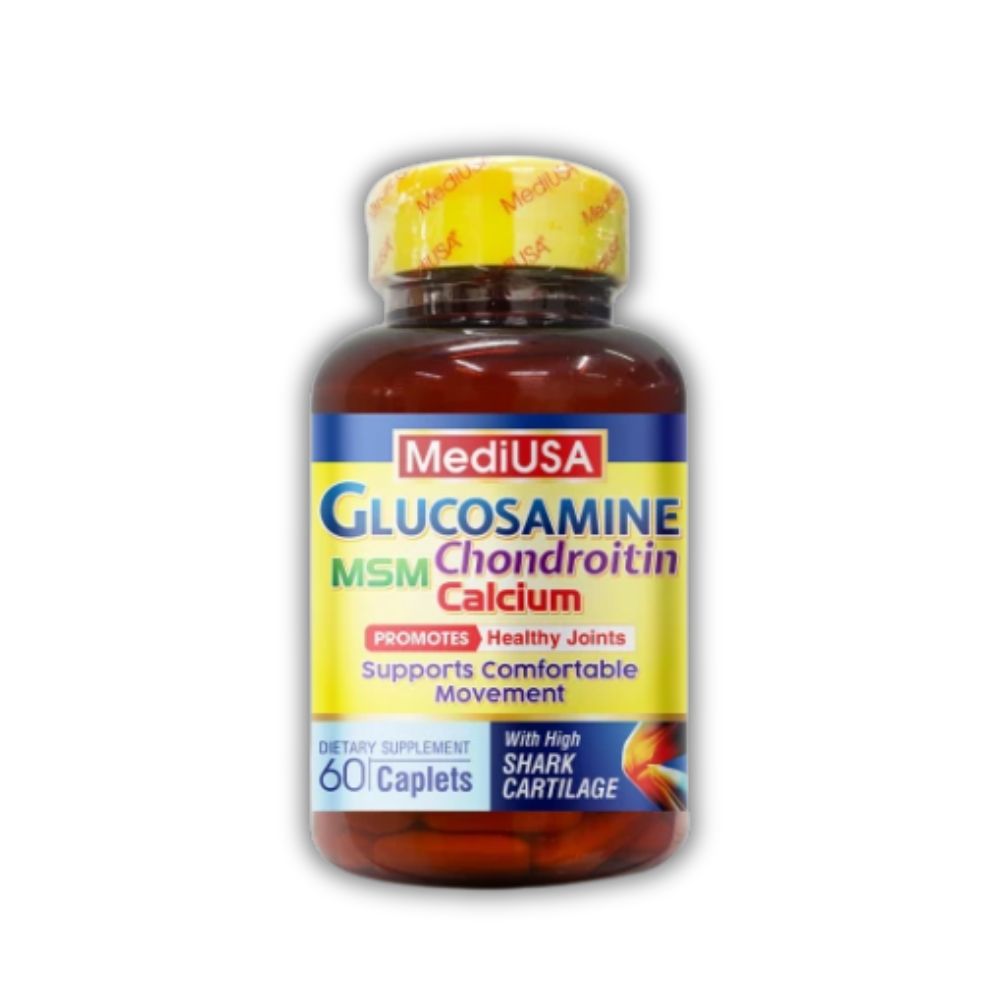 Viên Uống Glucosamine MSM Chondroitin Calcium MediUSA Hỗ Trợ Phục Hồi & Tái Tạo Sụn Khớp (Hộp 60 Viên)