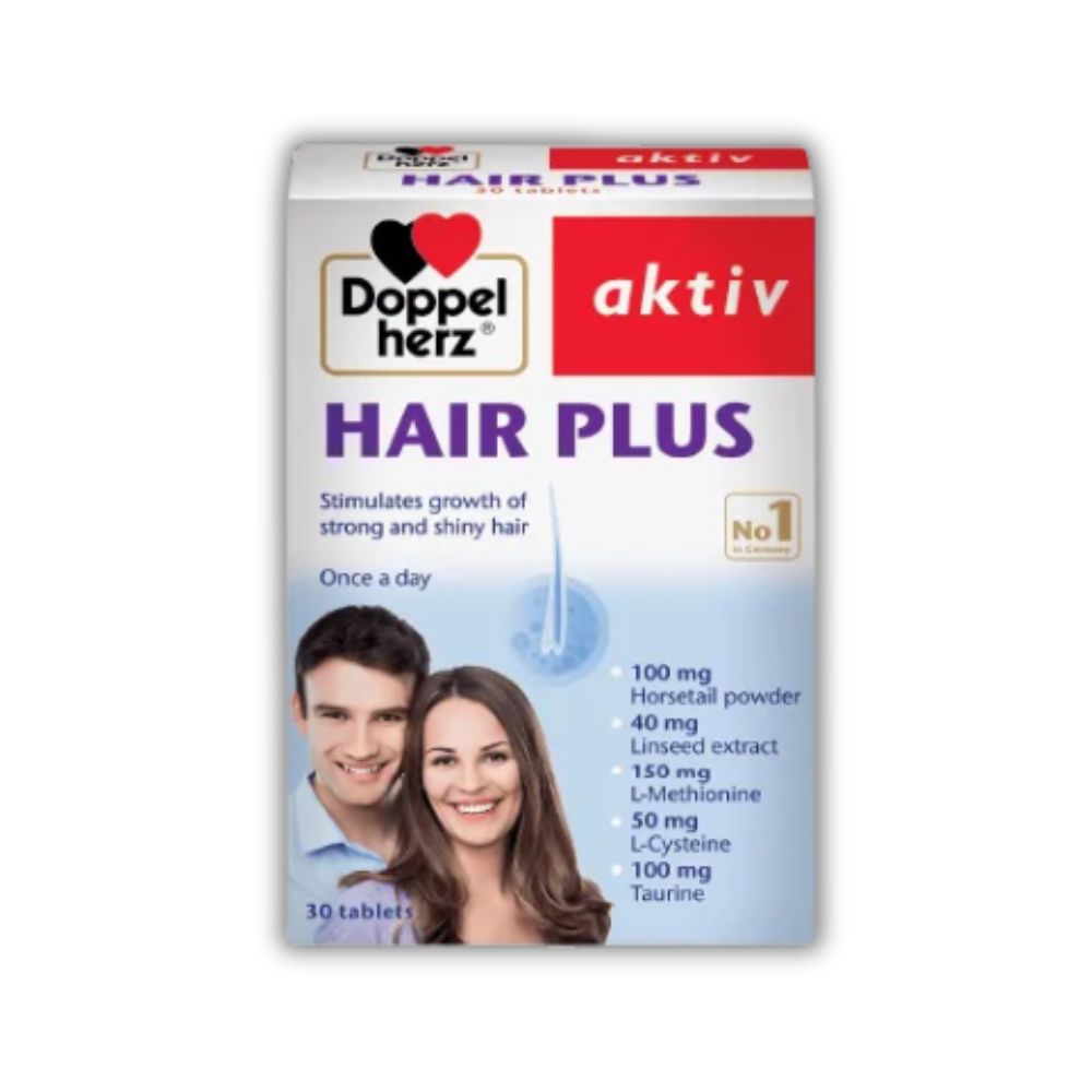 Viên Uống Hair Plus Doppelherz Hỗ Trợ Giảm Rụng Tóc, Giúp Tóc Chắc Khỏe (Hộp/30 Viên)