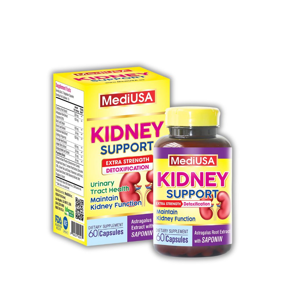 Viên Uống Kidney Support MediUSA Hỗ Trợ Tăng Cường Chức Năng Thận (Hộp 60 Viên)