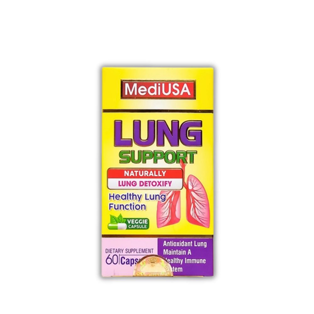 Viên Uống Lung Support MediUSA Hỗ Trợ Thải Độc Phổi (Hộp 60 Viên)