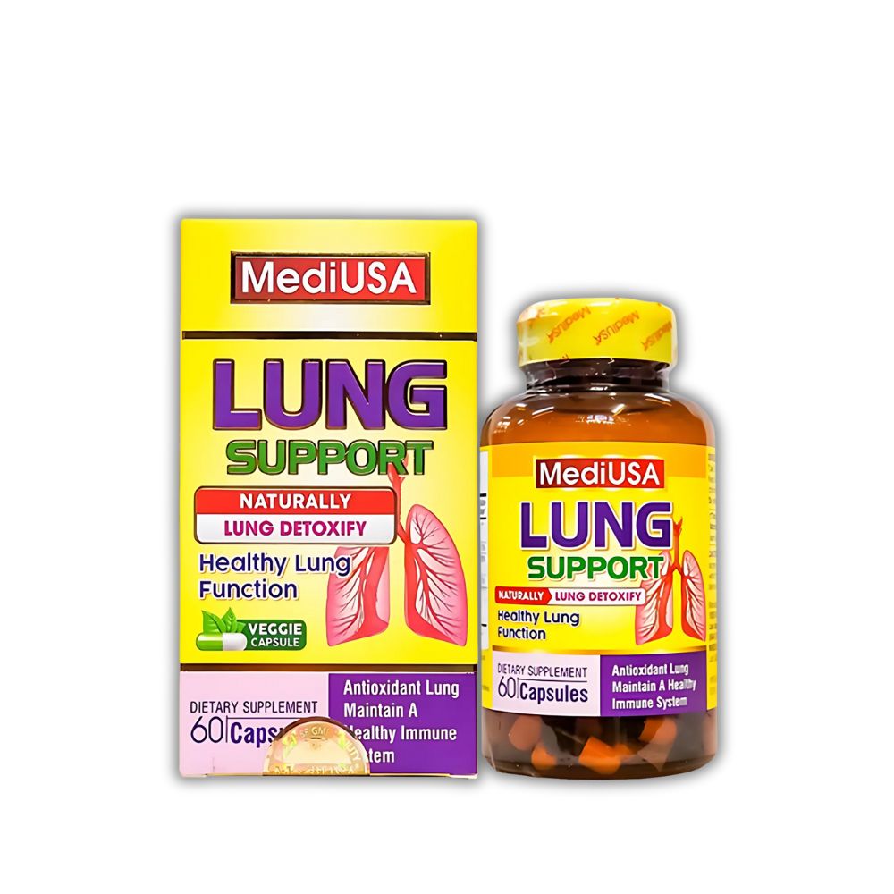 Viên Uống Lung Support MediUSA Hỗ Trợ Thải Độc Phổi (Hộp 60 Viên)