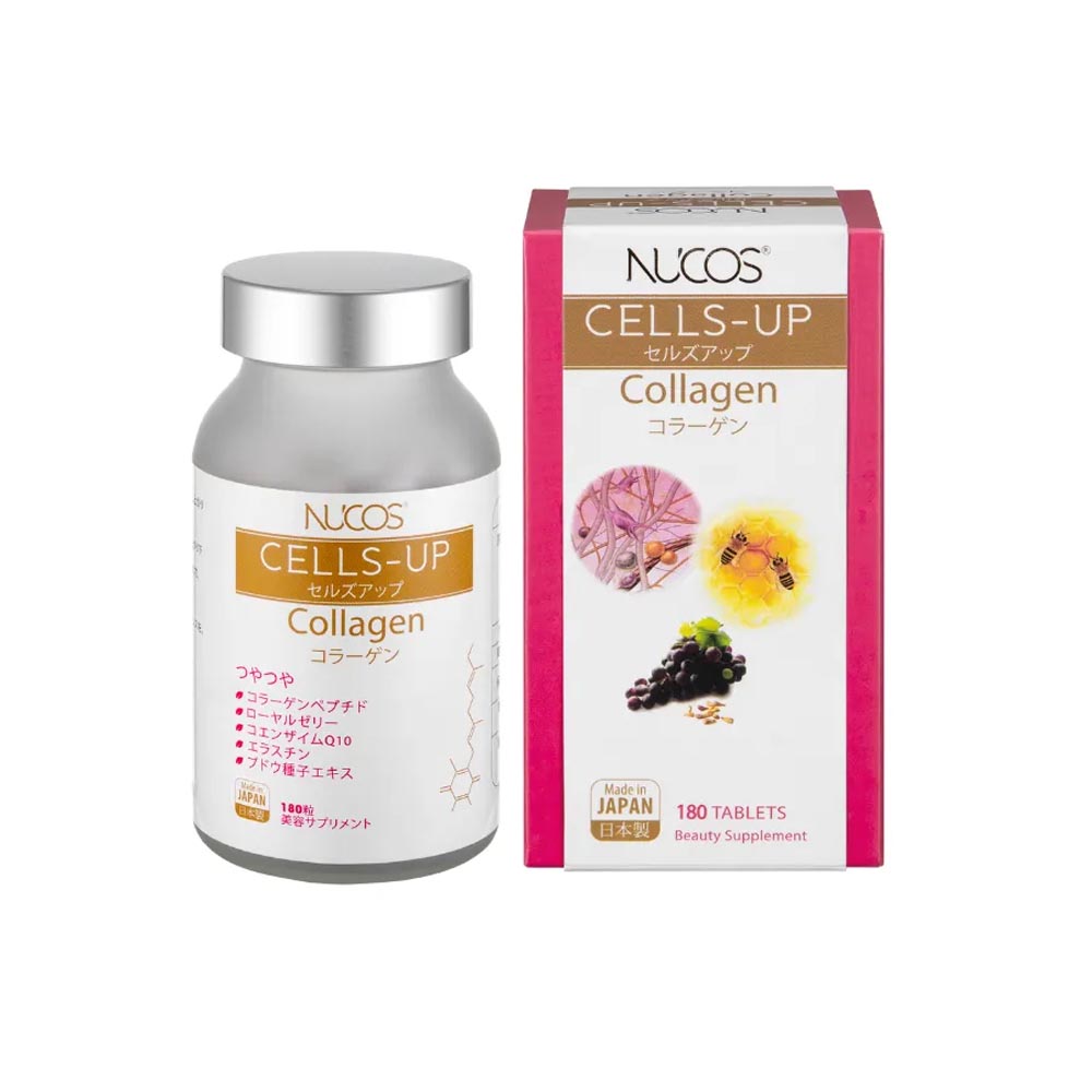 Viên Uống Nucos Cells Up Collagen Profa Hỗ Trợ Ngừa Lão Hóa Giảm Nếp Nhăn (Hộp 180 Viên)