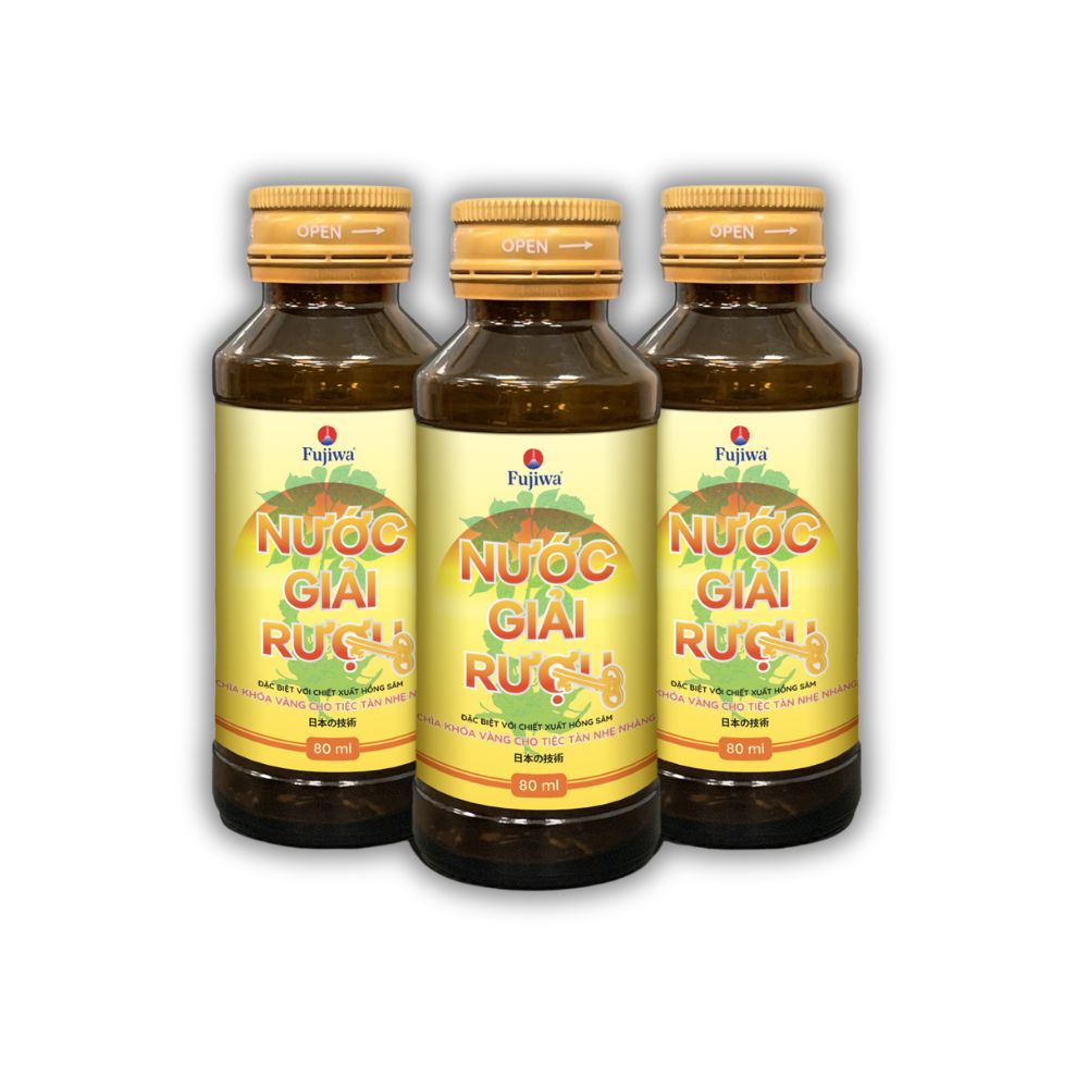 Nước Giải Rượu Fujiwa Hỗ Trợ Giảm Tác Động Bia Rượu (Hộp x 10 Chai)