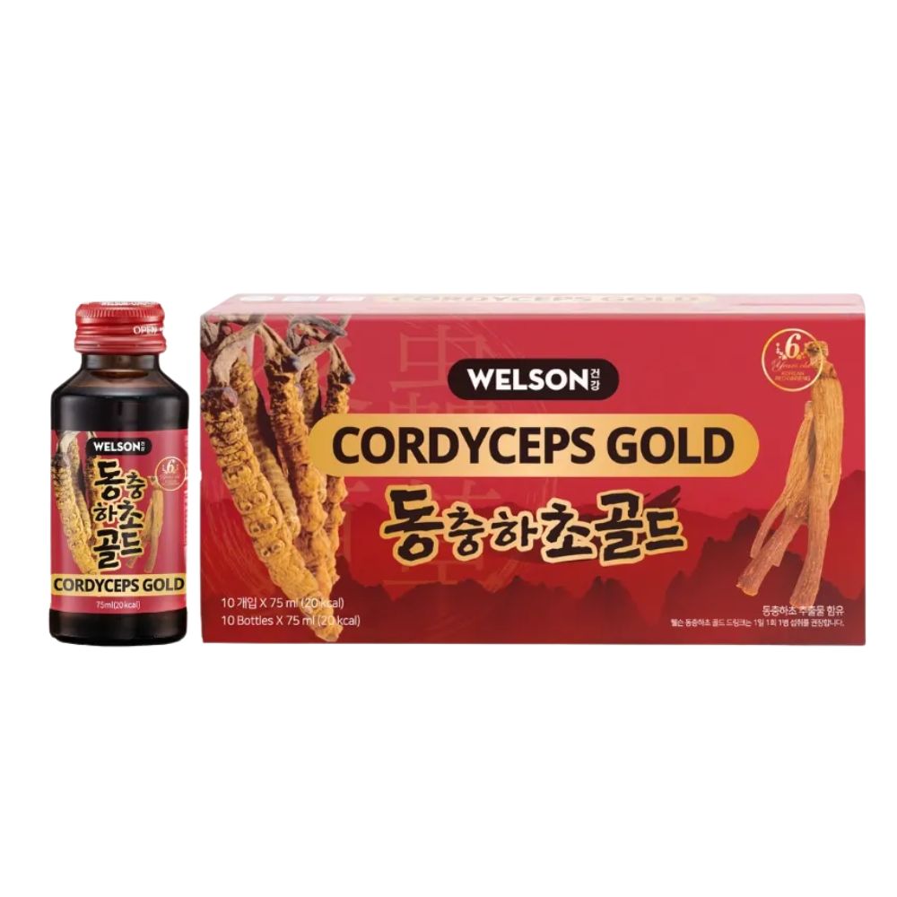 Nước Uống Đông Trùng Hạ Thảo Welson Cordyceps Gold Profa (Hộp 10 Chai)