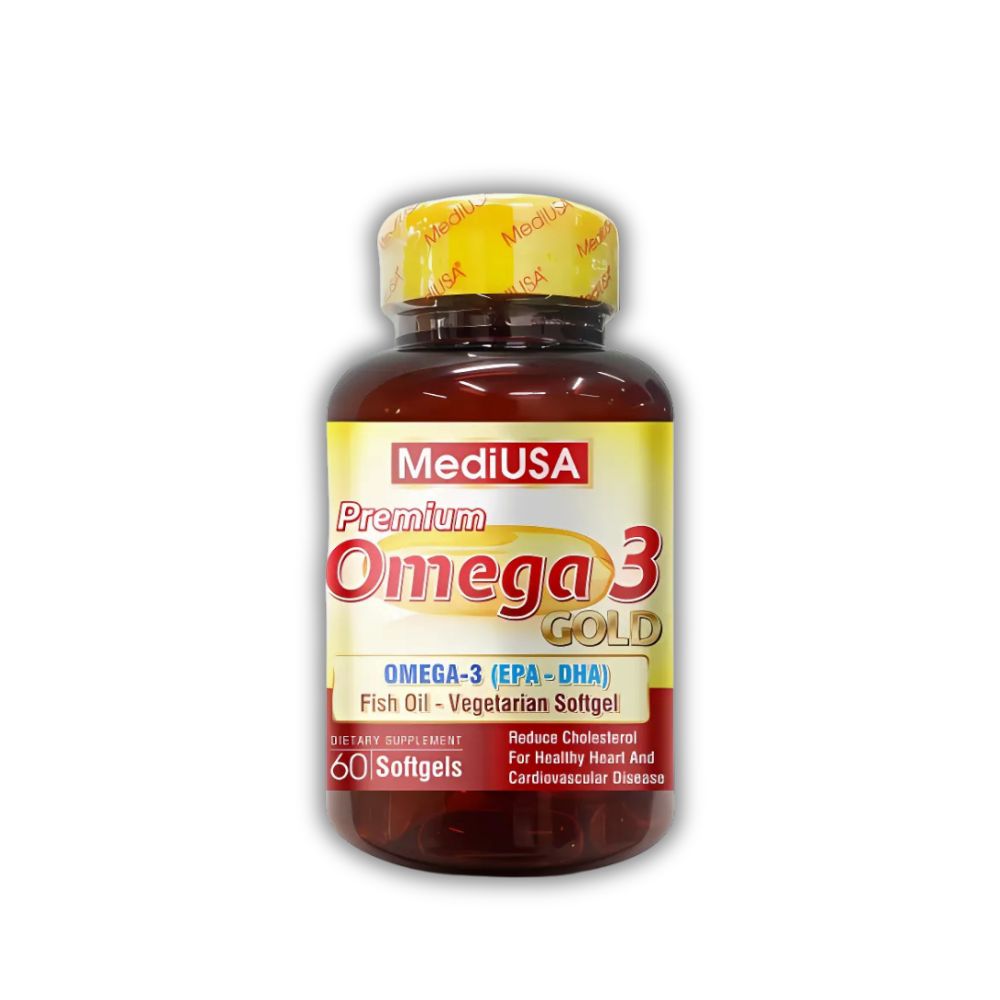 Viên Uống Premium Omega 3 Gold MediUSA Hỗ Trợ Phát Triển Não Bộ & Thị Lực (Hộp 30 Viên, 60 Viên)
