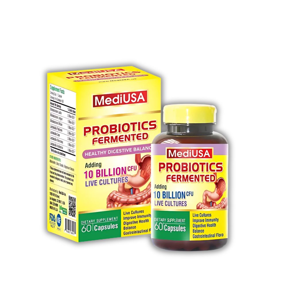 Viên Uống Probiotics Fermented MediUSA Hỗ Trợ Hệ Tiêu Hóa (Hộp 60 Viên)