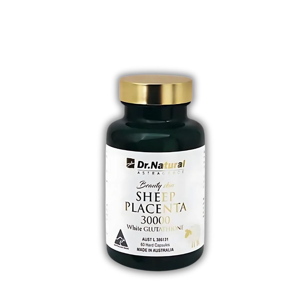Viên Uống Sheep Placenta 30000 White Glutathione Dr.Natural Hỗ Trợ Trắng Da (Hộp 60 Viên)