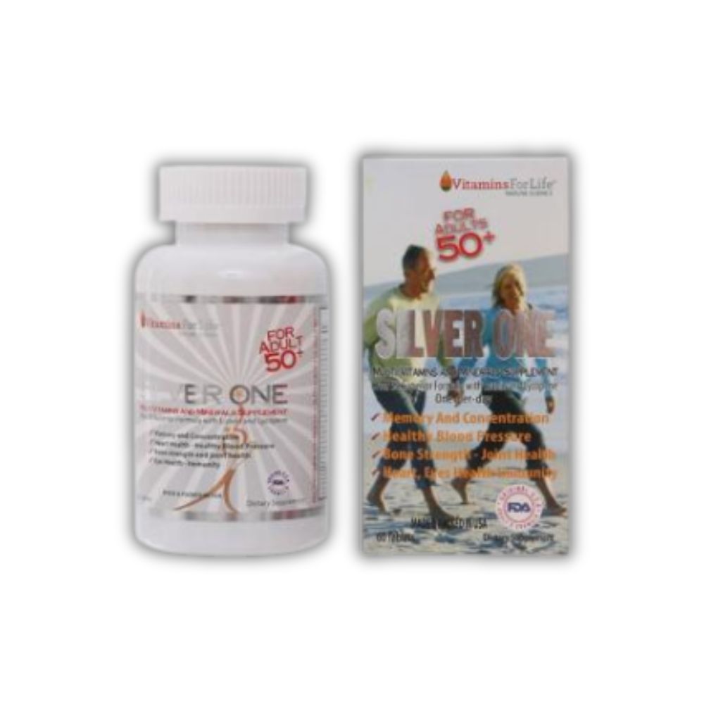 Viên Uống Silver One Vitamins For Life Bổ Sung Vitamin và Khoáng Chất Cho Người Trên 50 Tuổi (Lọ 60 Viên)