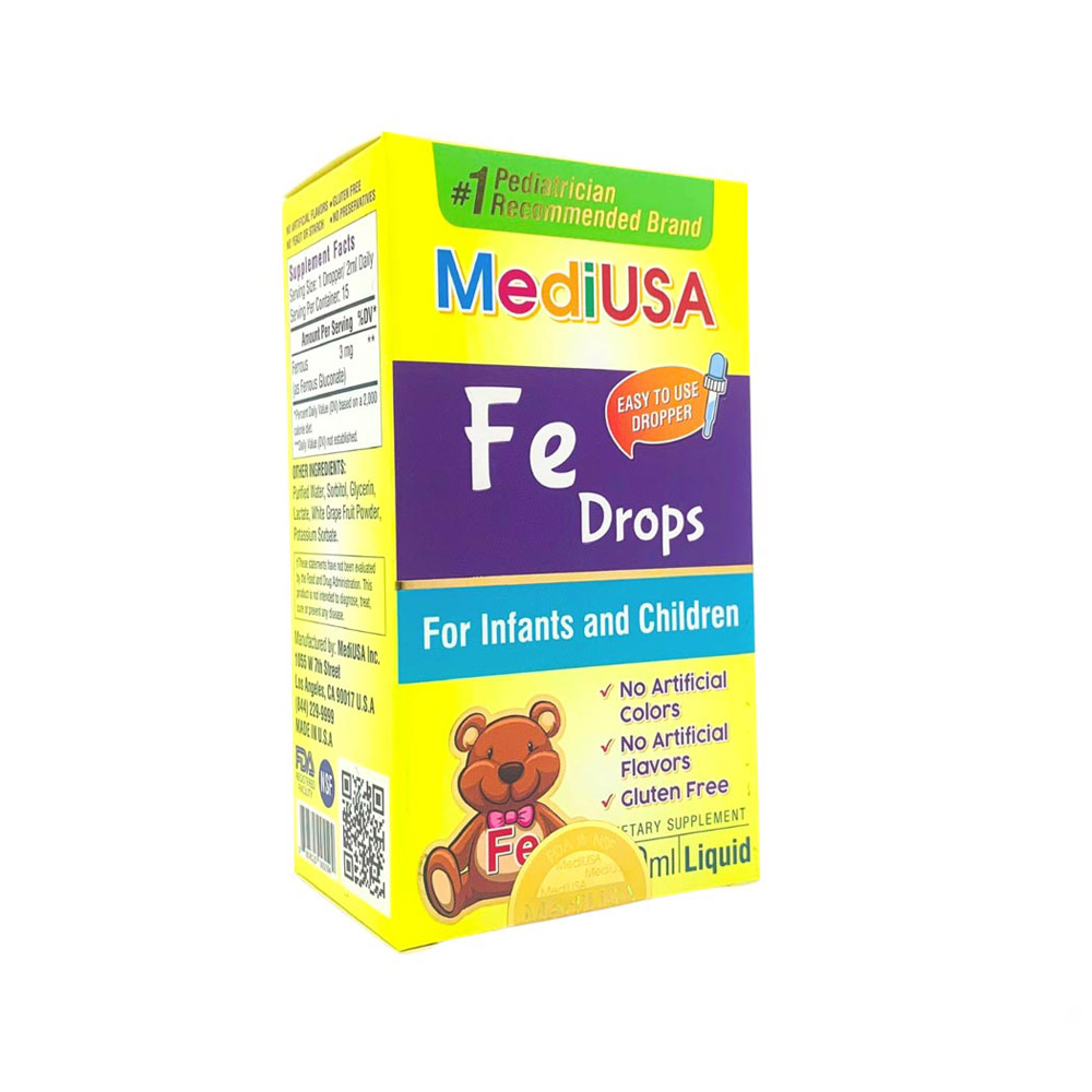 Siro Fe Drops Mediusa Bổ Sung Sắt Hữu Cơ (Chai 30ml)