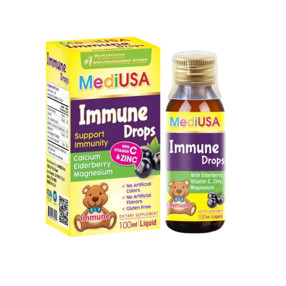 SIRO IMMUNE DROPS MEDIUSA Hỗ Trợ Tăng Cường Đề Kháng, Miễn Dịch Cho Trẻ (Chai/100ML