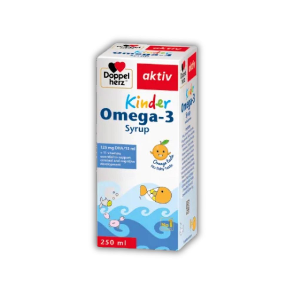 Siro Kinder Omega-3 Syrup Doppelherz Tăng Cường Thị Lực (Chai/250ml)