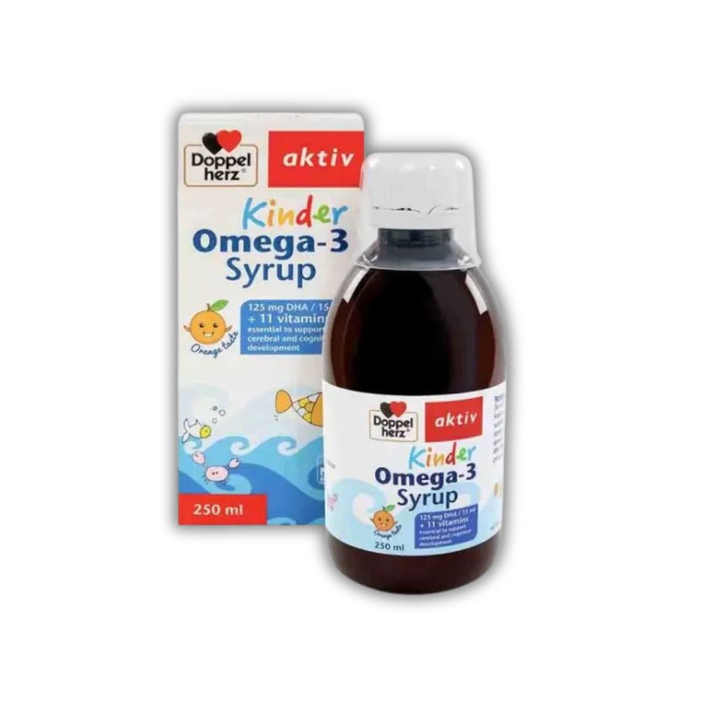 Siro Kinder Omega-3 Syrup Doppelherz Tăng Cường Thị Lực (Chai/250ml)