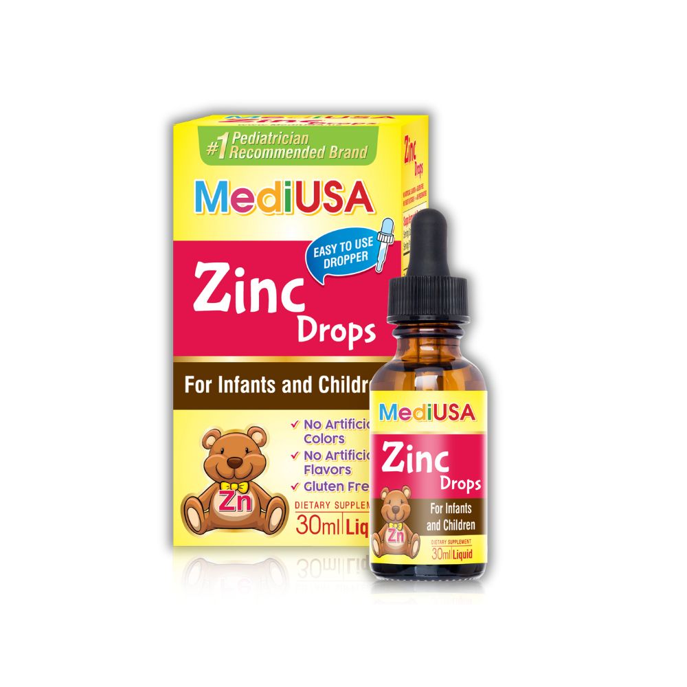 Siro Zinc Drops MediUSA Hỗ Trợ Tăng Cường Sức Đề Kháng (Chai 30 ml)