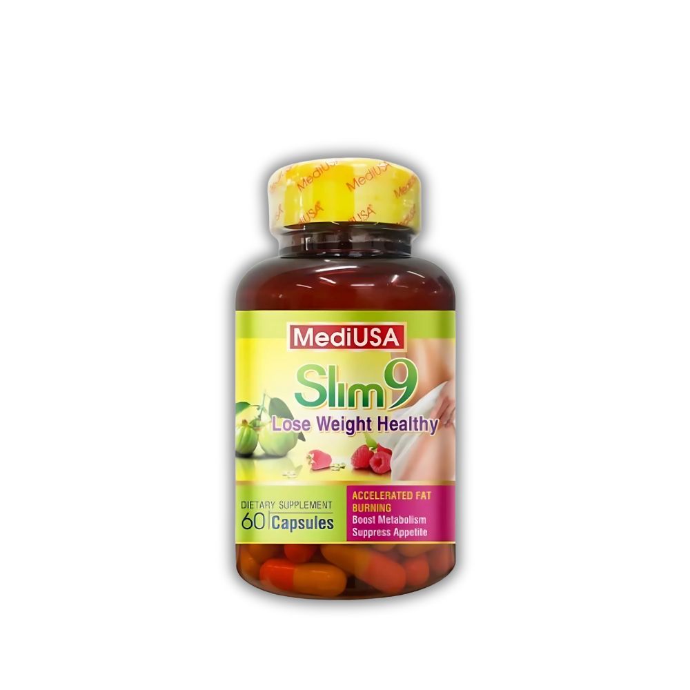 Viên Uống Slim 9 Lose Weight Healthy MediUSA Hỗ Trợ Giảm Cân (Hộp 60 Viên)