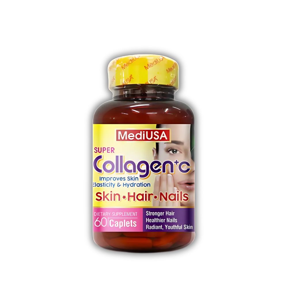 Viên Uống Super Collagen +C MediUSA Hỗ Trợ Đẹp Da, Giữ Ẩm (Hộp 60 Viên)