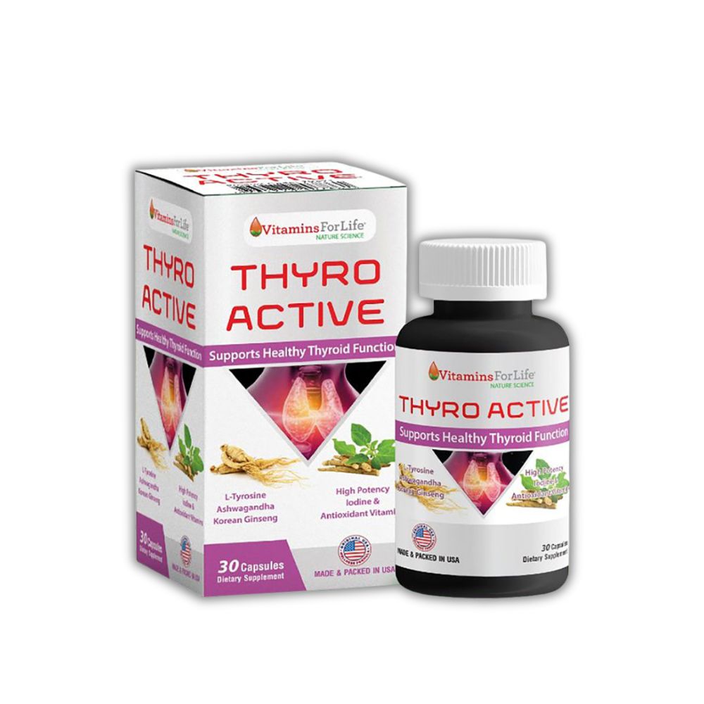 Viên Uống Thyro Active Vitamin For Life Hỗ Trợ Tăng Cường Sức Khỏe Tuyến Giáp (Hộp 30 Viên)