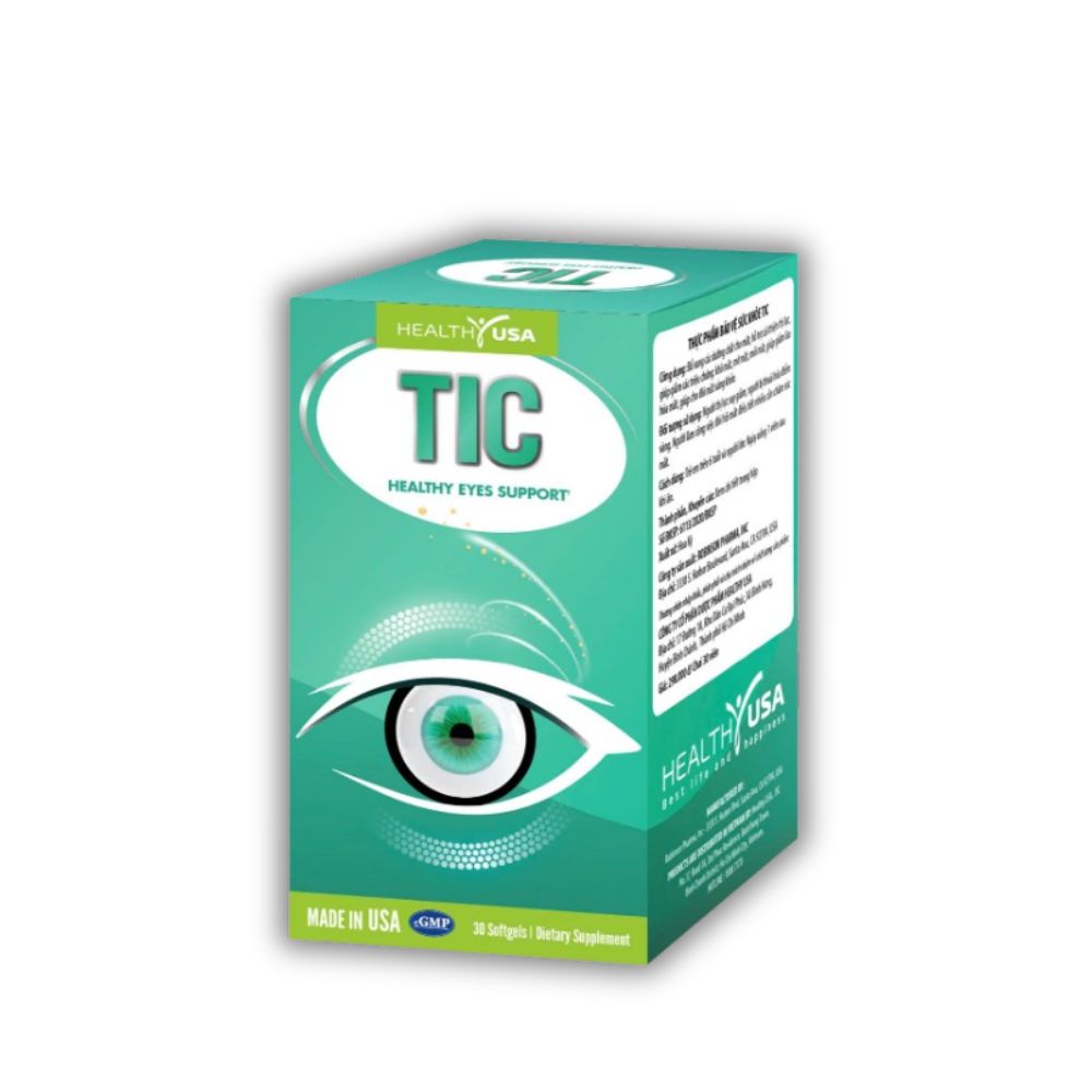 Viên Uống TIC Healthy USA Hỗ Trợ Bổ Mắt, Mắt Sáng Khỏe (Chai 30 Viên)