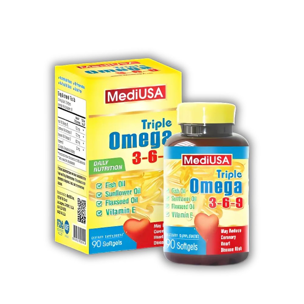 Viên Uống Triple Omega 369 Vitamins For Life Hỗ Trợ Sáng Mắt, Bổ Não (Lọ 90 Viên)