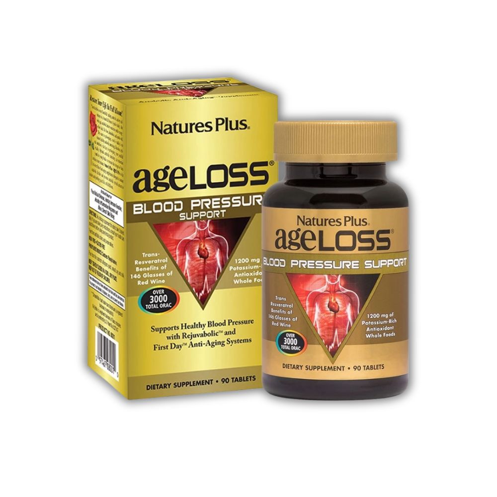 Viên Uống AgeLoss Blood Pressure Support Nature’s Plus Hỗ Trợ Ổn Định Huyết Áp (Hộp 90 viên)
