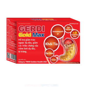 Viên Uống GERDI GOLD MAX Hỗ Trợ Giảm Trào Ngược, Viêm Loét Dạ Dày, Tá Tràng (Hộp 30 Viên)