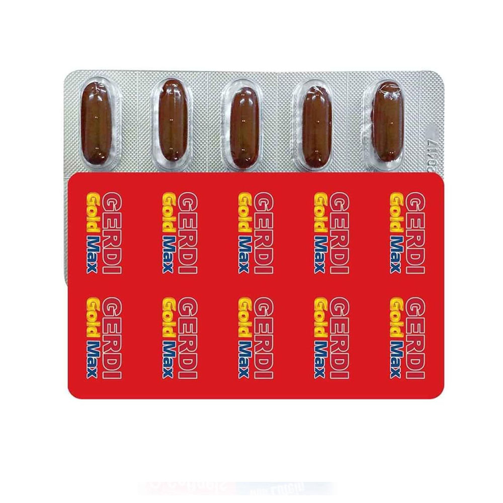 Viên Uống GERDI GOLD MAX Hỗ Trợ Giảm Trào Ngược, Viêm Loét Dạ Dày, Tá Tràng (Hộp 30 Viên)