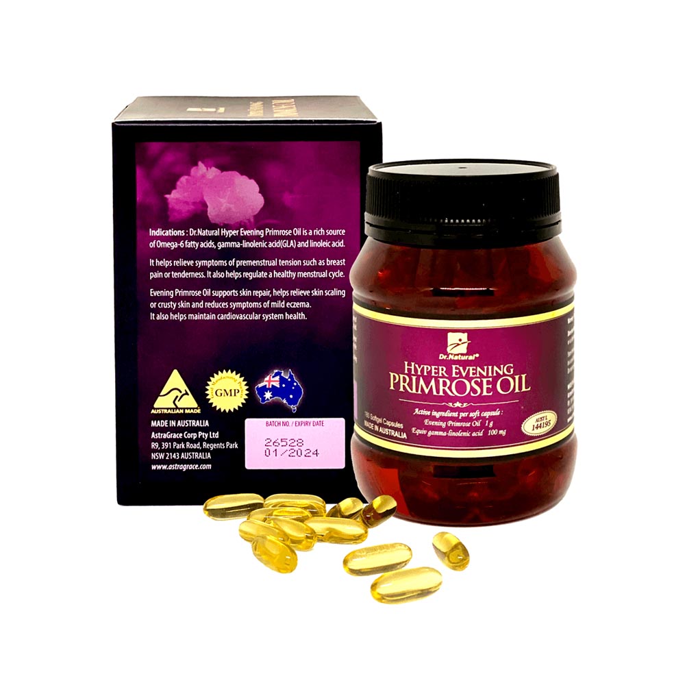 Viên Uống Hyper Evening Primrose Oil Dr.Natural Hỗ Trợ Cân Bằng Nội Tiết Nữ (Hộp 180 Viên, 90 Viên)