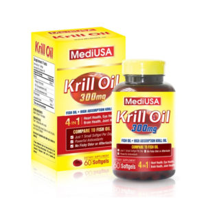 Viên Uống Krill Oil 300MG MediUSA Bổ Mắt, Bổ Não (Hộp 60 Viên)
