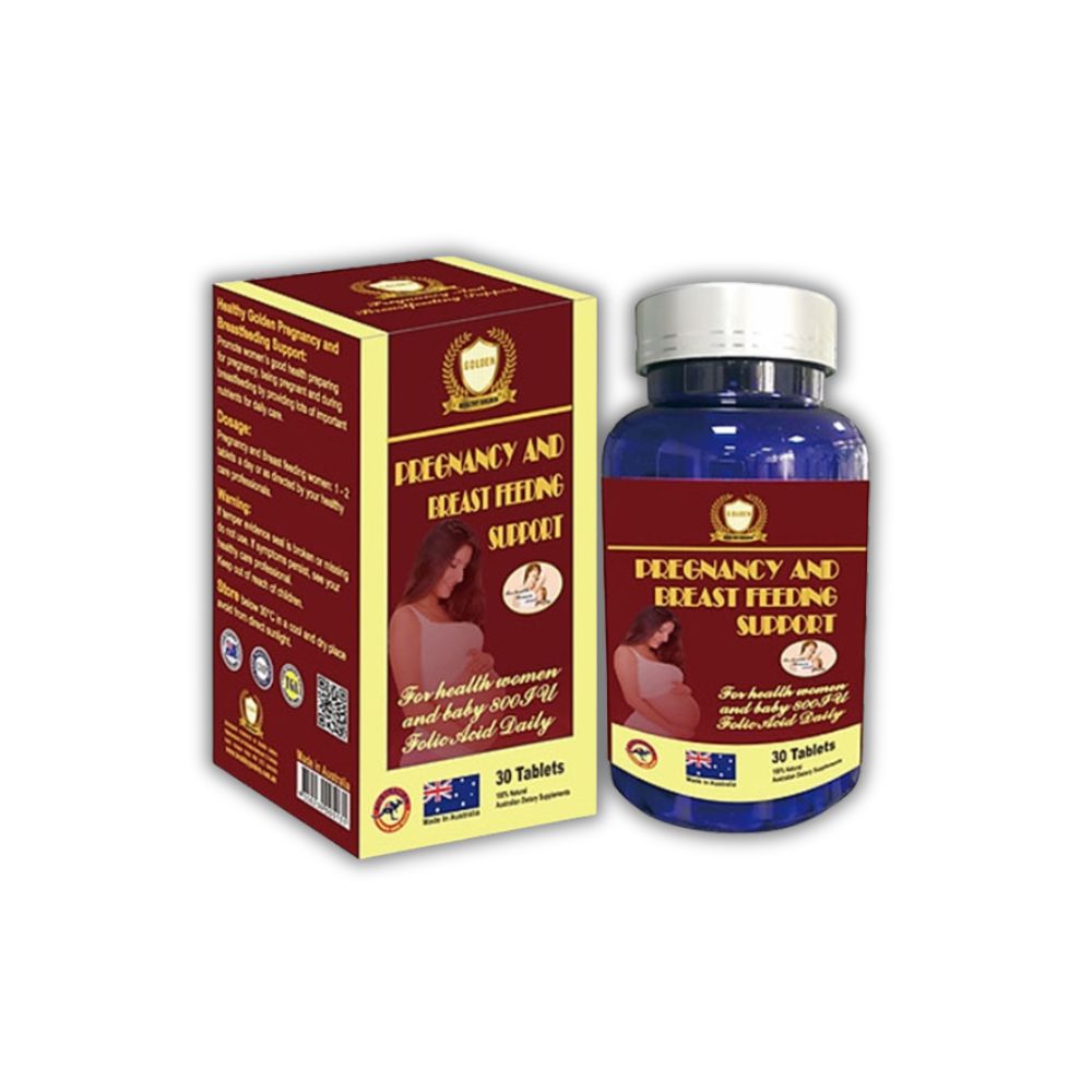 Viên Uống Pregnancy and Breast Feeding Support Hỗ Trợ Bổ Sung Vitamin Cho Bà Bầu (Hộp 100 Viên)