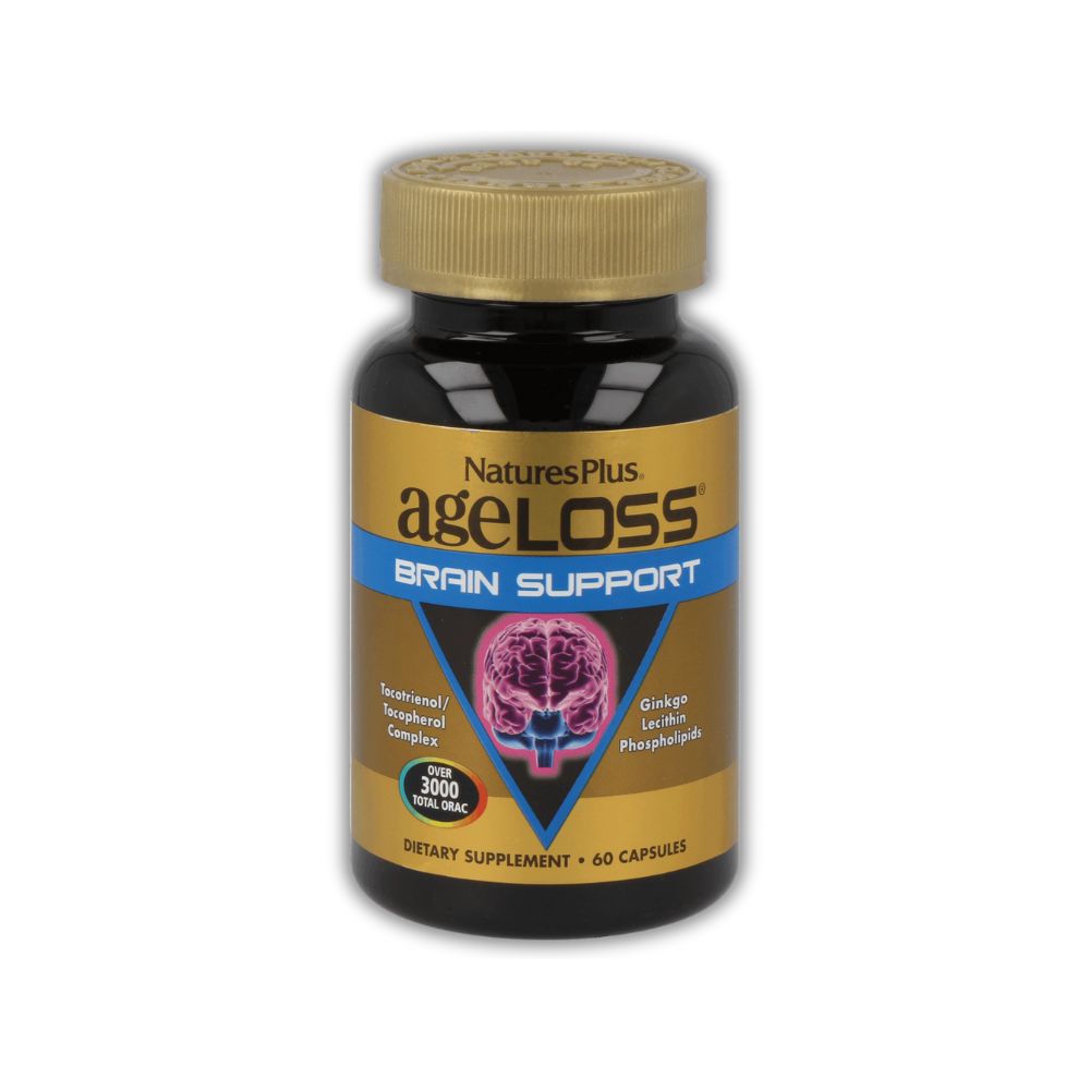 Viên Uống AgeLoss Brain Support Nature's Plus Hỗ Trợ Bổ Não (Lọ 60 Viên)