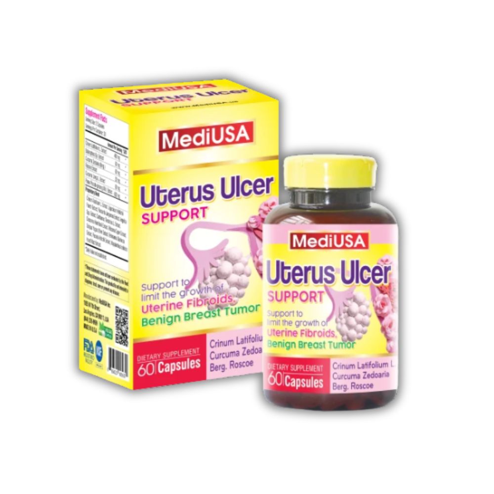 Viên Uống Uterus Ulcer Support MediUSA Hỗ Trợ Điều Trị U Xơ Tử Cung, U Nang Buồng Trứng (Hộp 60 Viên)
